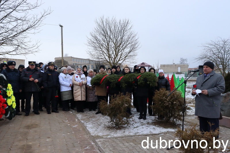 Митинг, посвященный Дню памяти воинов-интернационалистов, состоялся в Дубровно