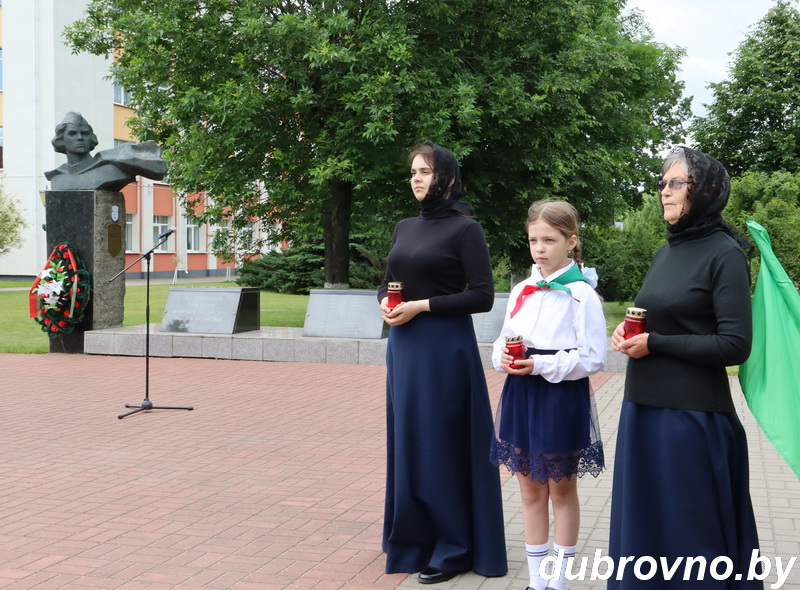 В Дубровно прошел митинг «Звон скорби в памяти навечно»